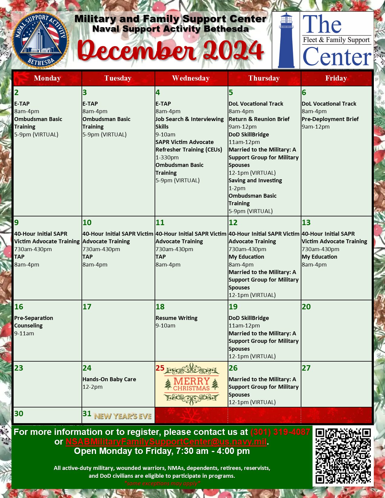 MFSC December 2024 Class Calendar (Front).png